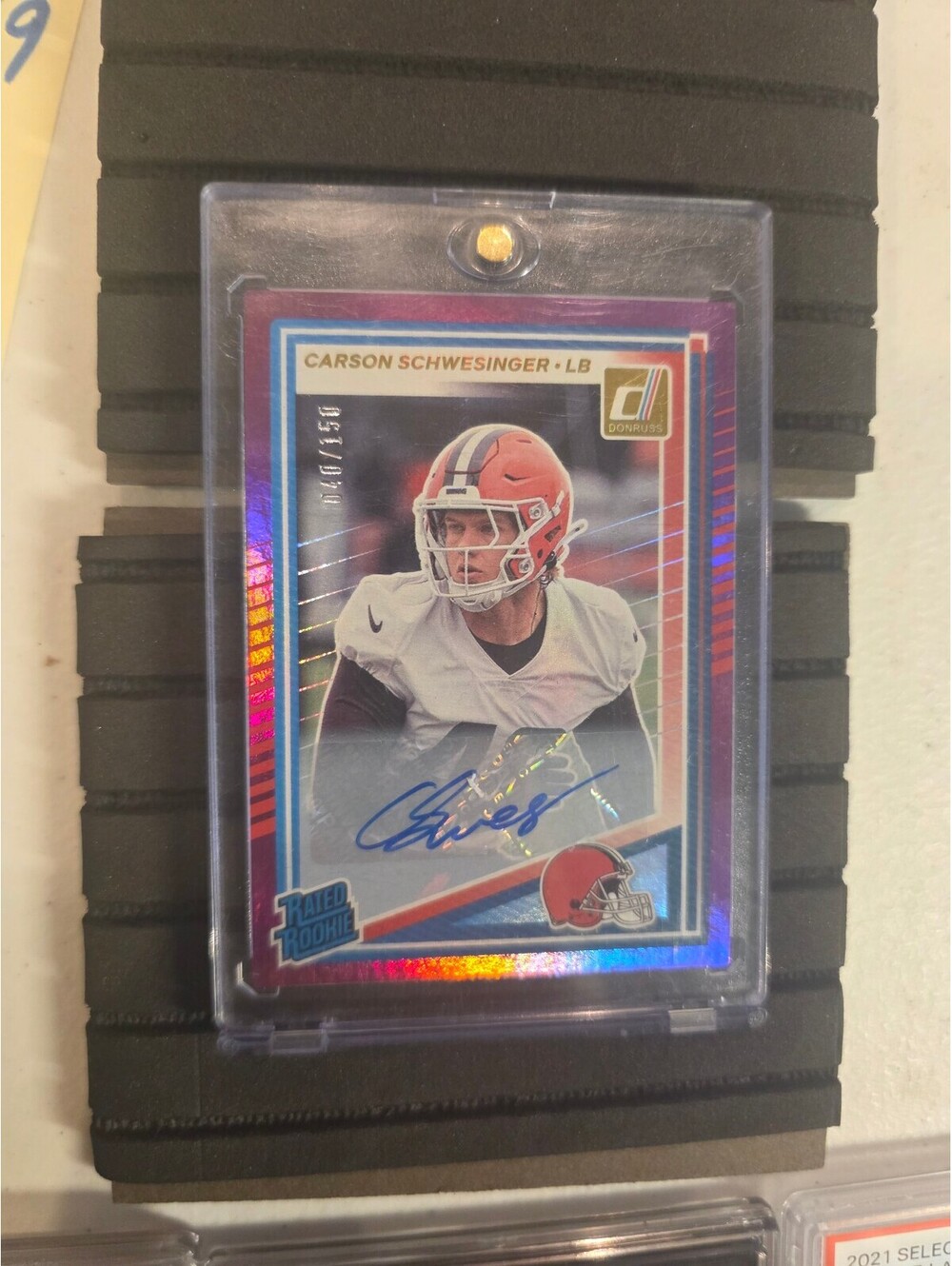 2025 carson schwesinger rookie auto card /150 Cleveland browns